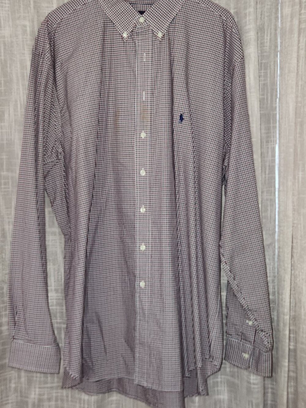 Ralph Lauren Men's Red, White & Blue Classic-Fit Checked Oxford Shirt
